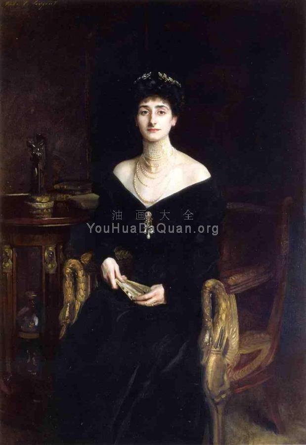 Portrait of Mrs Ernest G Raphael, nee Florence Cecilia Sassoon - 约翰·辛格·萨金特